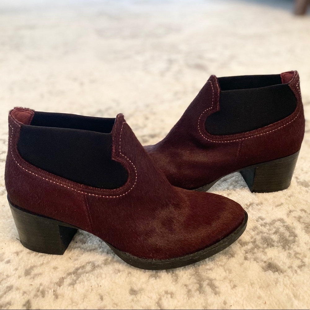 Clark’s Narrative Calf Hair Booties